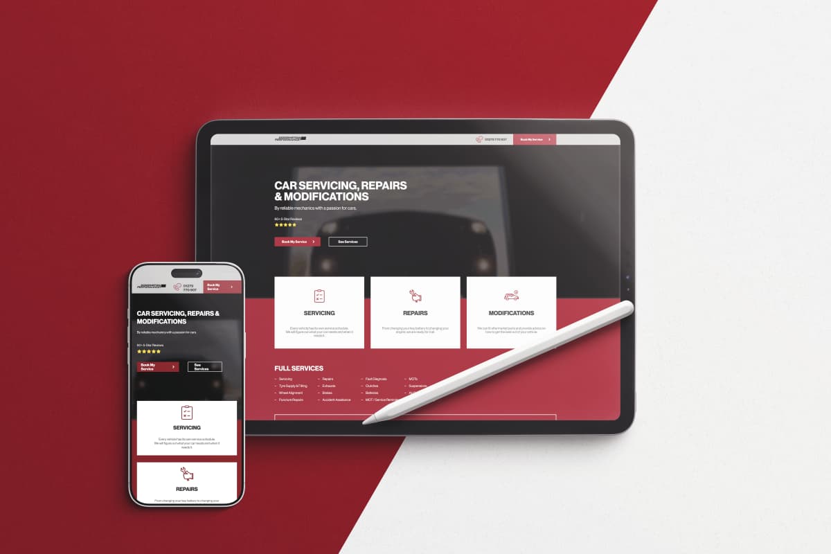 Dorrington Performance website on mobile devices